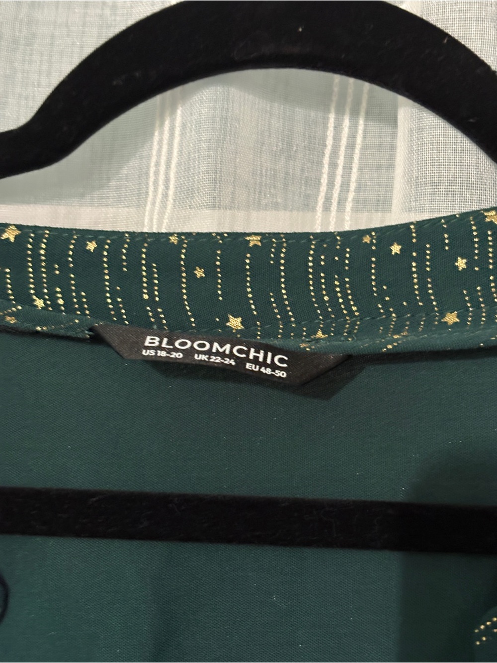 BloomChic Emerald Green Glitter Lace-Up Tunic - Picture 3 of 3